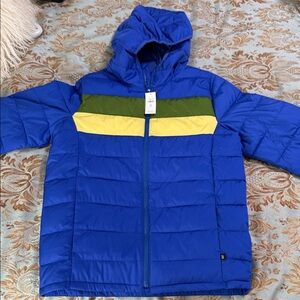 BNWT GAP Kids Vibrant Blue Puffer Jacket with Hood